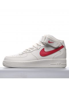 Nike Air Force 1 Mid 07 Sail University Red